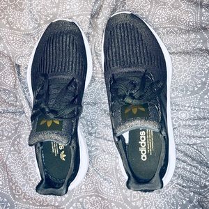 Women’s Adidas Olive Sneakers w/ Gold Detailing